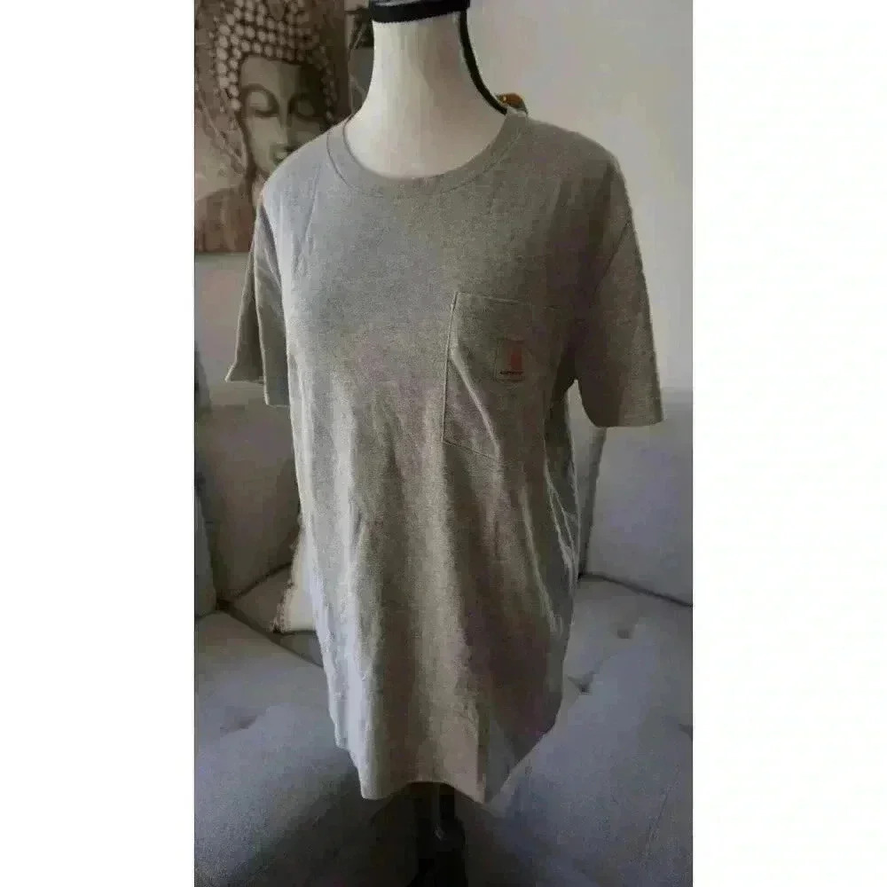 NWT Carhartt Kids' Heather Gray Short Sleeve Pocket T-Shirt, Size XL (18/20) - Picture 11 of 11